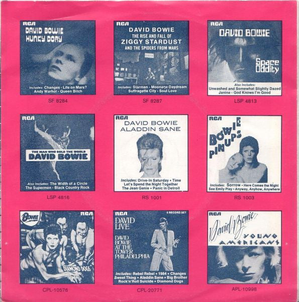 David Bowie : Space Oddity / Changes / Velvet Goldmine (7", Maxi)