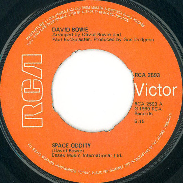 David Bowie : Space Oddity / Changes / Velvet Goldmine (7", Maxi)