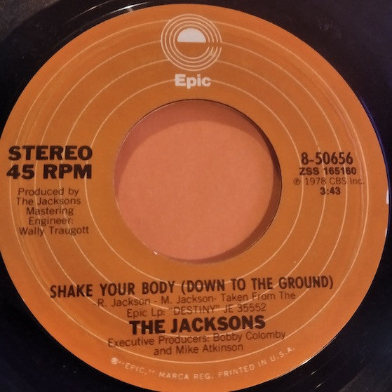 The Jacksons : Shake Your Body (Down To The Ground) (7", Single, Ora)