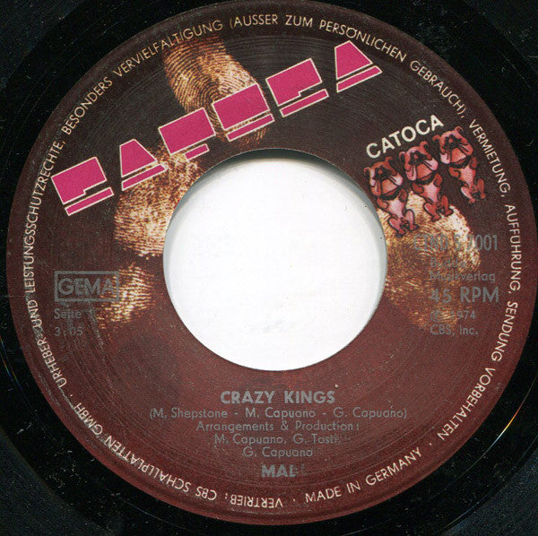 Mal : Crazy Kings / Love Collector (7", Single)