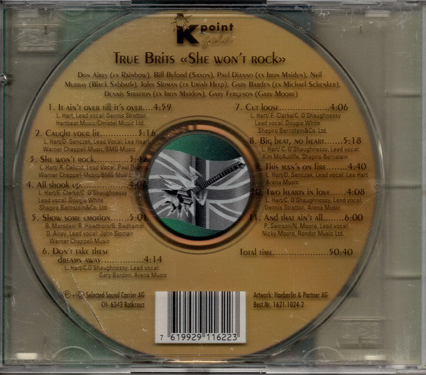 True Brits : She Won't Rock (CD, Album, Gol)