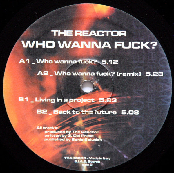 The Reactor : Who Wanna Fuck? (12")