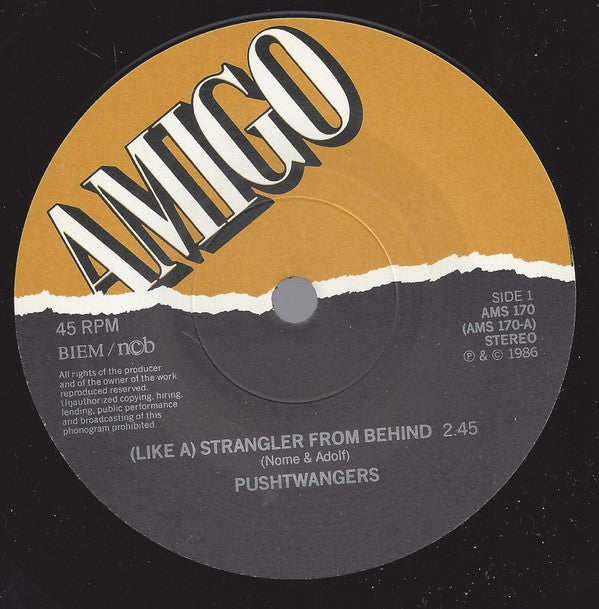Pushtwangers : Strangler From Behind (7", Single)