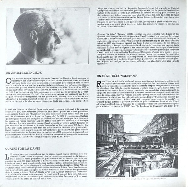 Maurice Ravel – Arthur Grumiaux - Bernard Haitink / Igor Markevitch / Pierre Monteux / Manuel Rosenthal : Bolero / Rapsodie Espagnole / La Valse / Tzigane (LP, Comp)