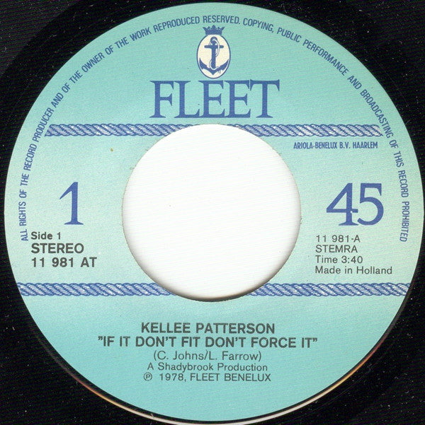 Kellee Patterson : If It Don't Fit, Don't Force It (7", Single)