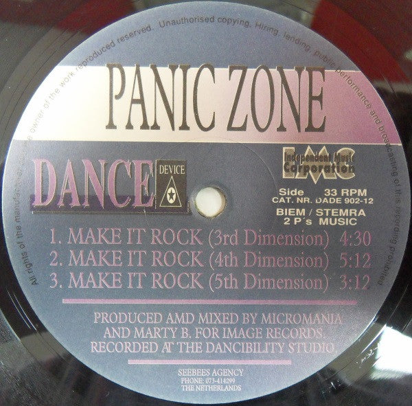 Panic Zone : Make It Rock (12")