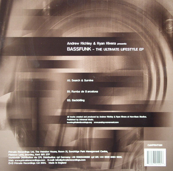 Andrew Richley & Ryan Rivera : Bassfunk - The Ultimate Lifestyle EP (12", EP)