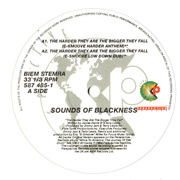 Sounds Of Blackness : I'm Going All The Way / The Harder They Are (12")