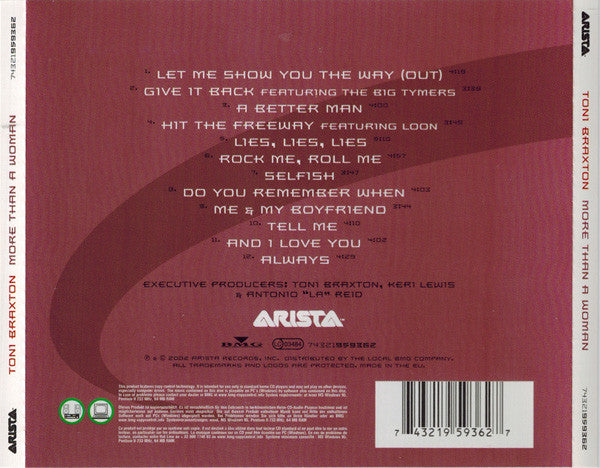 Toni Braxton : More Than A Woman (CD, Album, Copy Prot.)