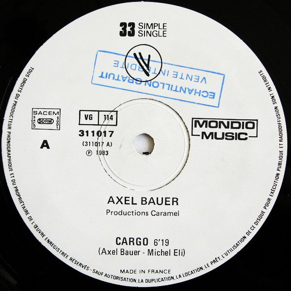 Axel Bauer : Cargo (12", Single, Ltd)