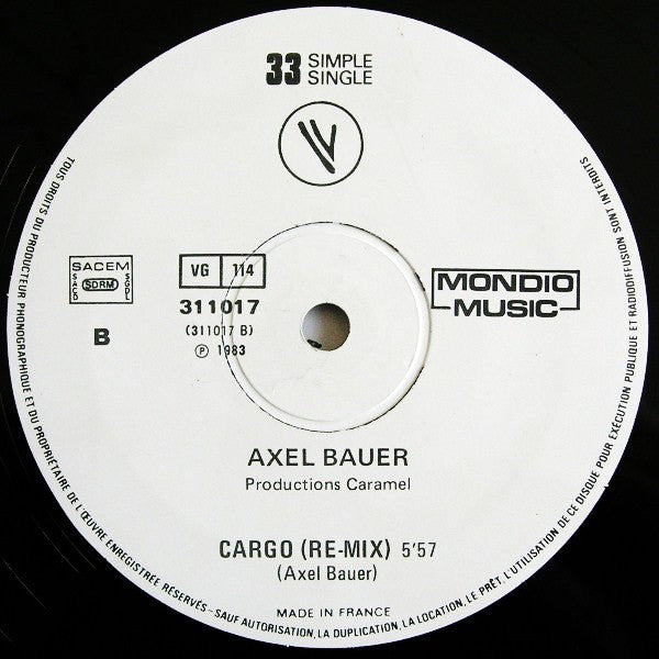 Axel Bauer : Cargo (12", Single, Ltd)