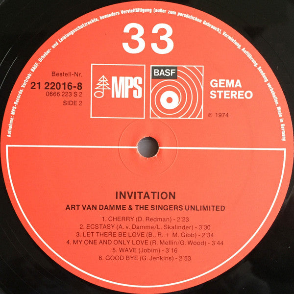 Art Van Damme & The Singers Unlimited : Invitation (LP, Album)