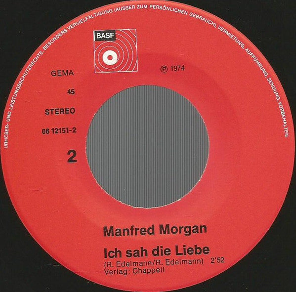 Manfred Morgan : Halt, Stop! / Ich Sah Die Liebe (7", Single)