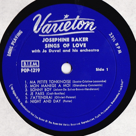 Josephine Baker Mit Jo Duval Et Son Orchestre : Josephine Baker Singt Von Liebe (LP, Album)