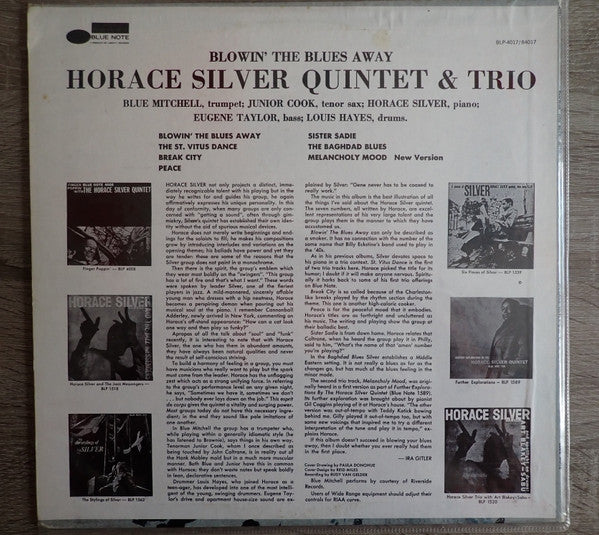 The Horace Silver Quintet & The Horace Silver Trio : Blowin' The Blues Away (LP, Album, RE)