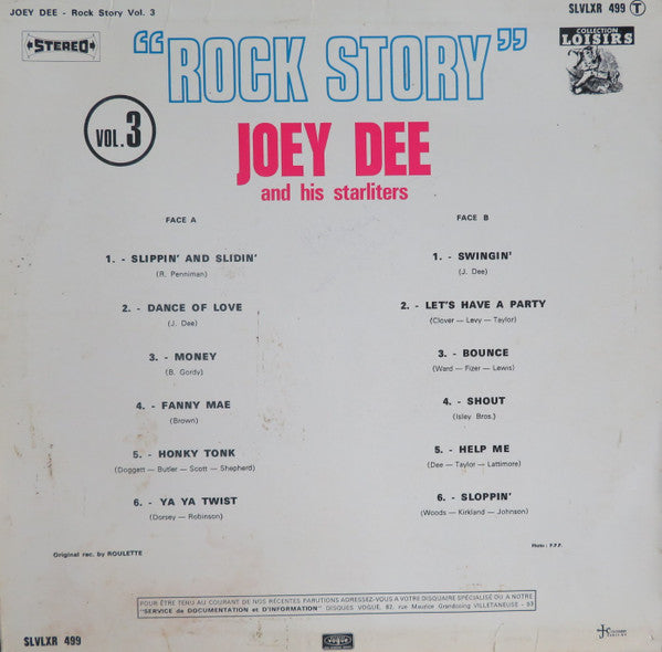 Joey Dee & The Starliters : Rock Story - Vol. 3 (LP, Comp)