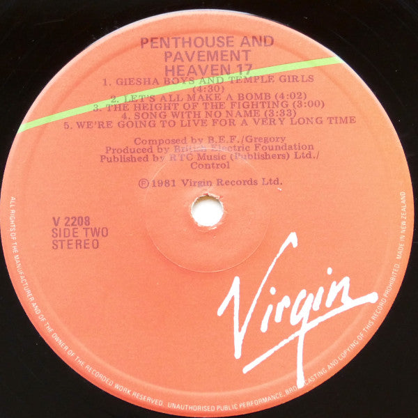 Heaven 17 : Penthouse And Pavement (LP, Album)
