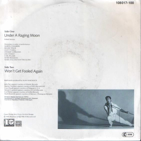 Roger Daltrey : Under A Raging Moon (7", Single)