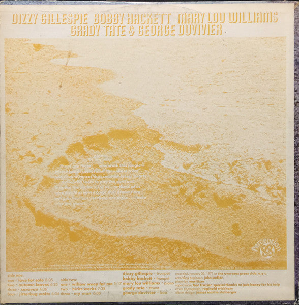 Dizzy Gillespie, Bobby Hackett, Mary Lou Williams, Grady Tate & George Duvivier : Giants (LP, Album)