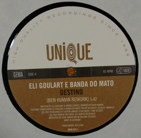 Eli Goulart E Banda Do Mato : Destino (12")