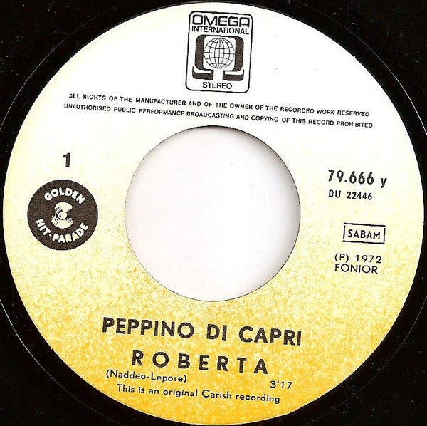 Peppino Di Capri : Roberta / Nustalgia (7")