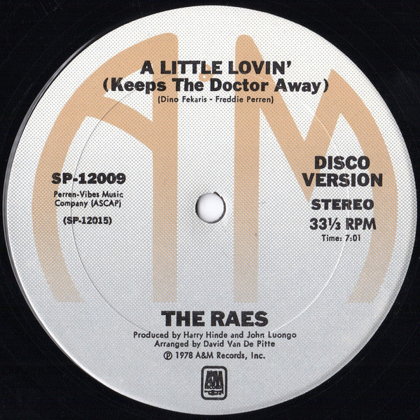 The Raes : A Little Lovin' (Keeps The Doctor Away) (12", Ter)