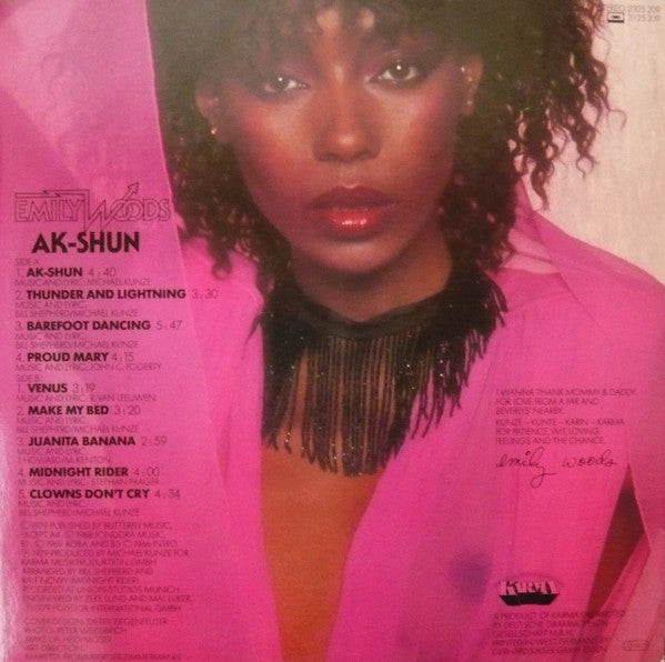Emily Woods : Ak-Shun (LP, Album)