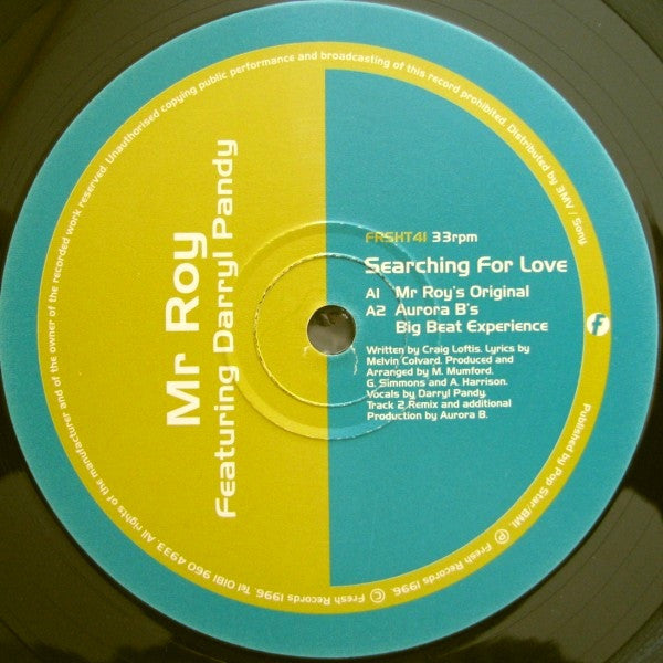 Mr. Roy Featuring Darryl Pandy : Searching For Love (12")