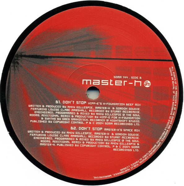 Master-H* : Don't Stop (12")