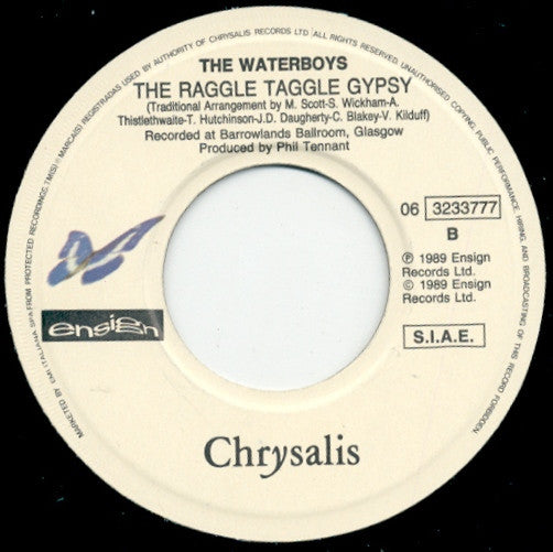 The Waterboys : And A Bang On The Ear (7", Single)