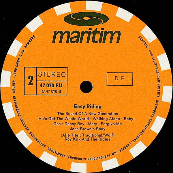 Roy Kirk And The Riders : Easy Riding (LP, Album)