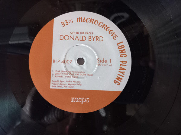 Donald Byrd : Off To The Races (LP, Album, Mono, Ltd, RE, RM, Unofficial, 180)
