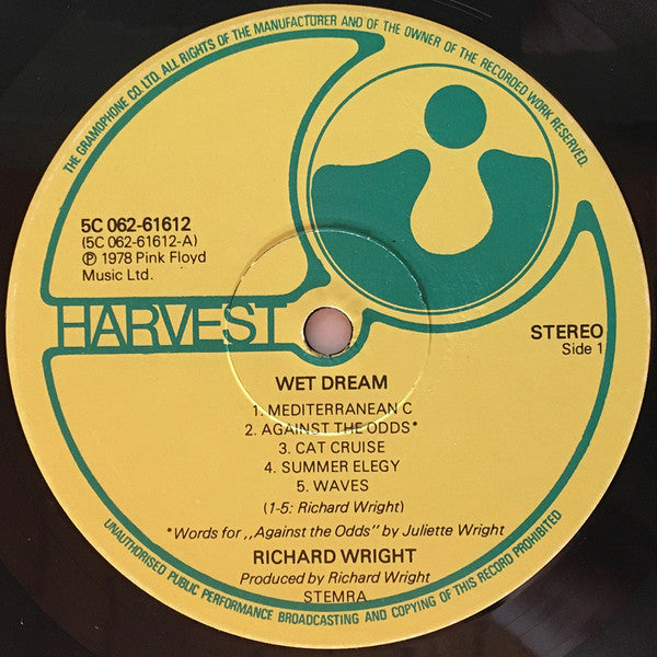 Richard Wright : Wet Dream (LP, Album, Gat)