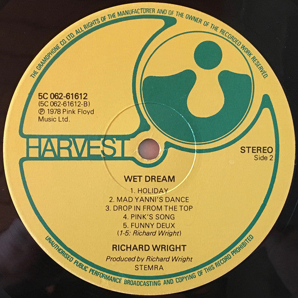 Richard Wright : Wet Dream (LP, Album, Gat)