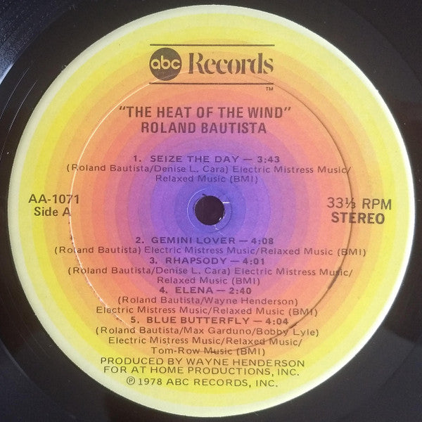 Roland Bautista : The Heat Of The Wind (LP, Album)