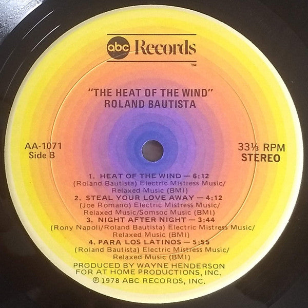 Roland Bautista : The Heat Of The Wind (LP, Album)