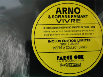 Arno (2) & Sofiane Pamart : Vivre (LP, Album, Ltd, Yel)