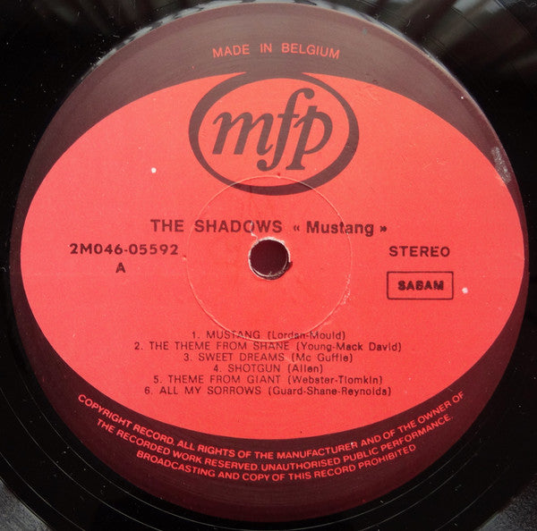 The Shadows : Mustang - Best Of (LP, Comp, Mono)