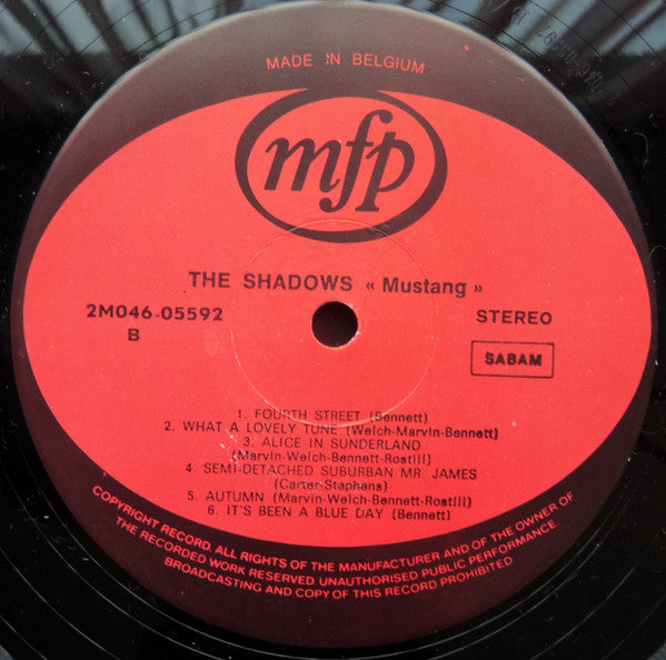 The Shadows : Mustang - Best Of (LP, Comp, Mono)