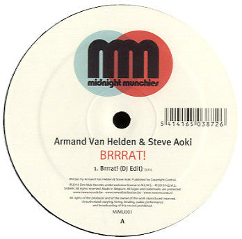 Armand Van Helden & Steve Aoki : Brrrat! (12")