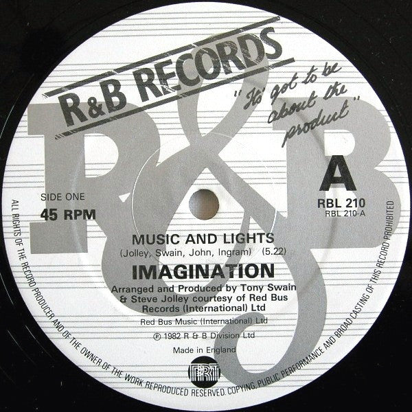 Imagination : Music And Lights (12", Single)