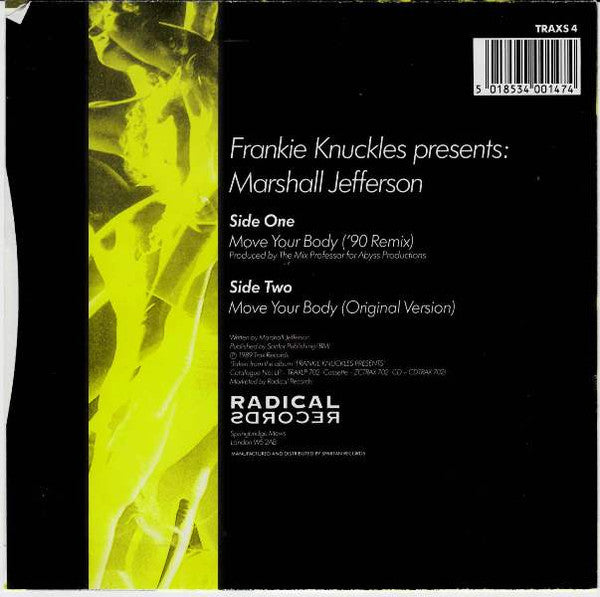 Marshall Jefferson : Move Your Body ('90 Remix) (7")