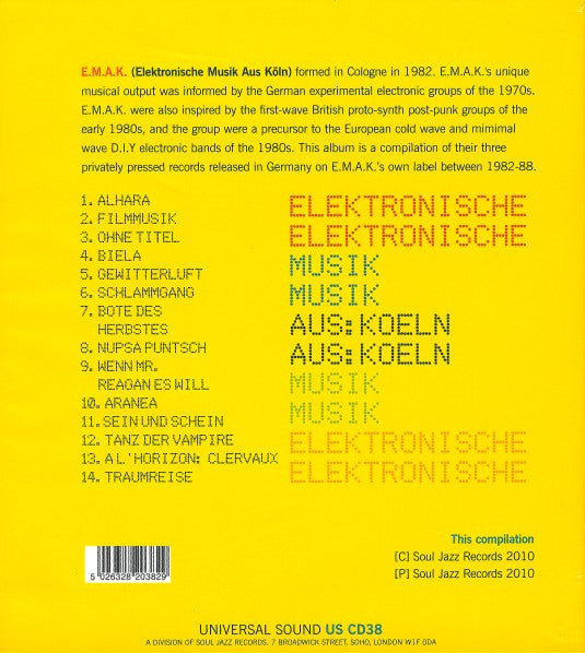 EMAK : A Synthetic History Of E.M.A.K. 1982-88 (CD, Comp)