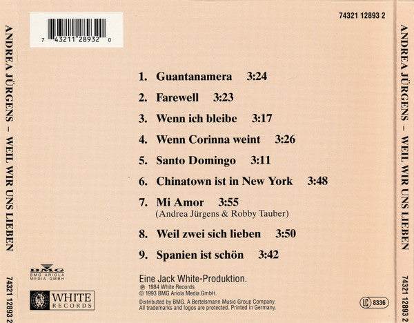 Andrea Jürgens : Weil Wir Uns Lieben (CD, Album, RE, RP)