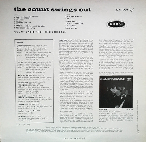 Count Basie And His Orchestra* : The Count Swings Out (LP, Mono)