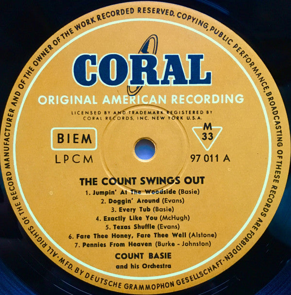 Count Basie And His Orchestra* : The Count Swings Out (LP, Mono)