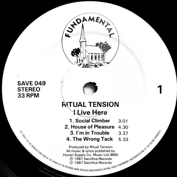 Ritual Tension : I Live Here (LP, Album)
