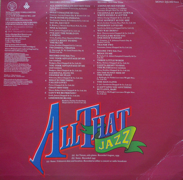 Art Tatum : All That Jazz Vol 2 (2xLP, Comp)