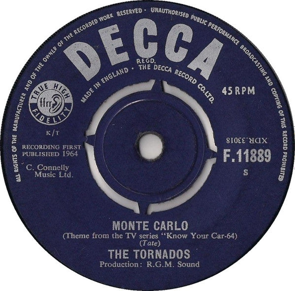 The Tornados : Monte Carlo (7", Single)