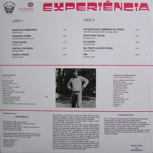 Experiência : Passo A Passo (LP, Album, RE)
